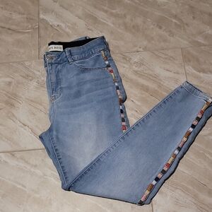 Knox Rose Light Blue Jeans with Colorful Trim
